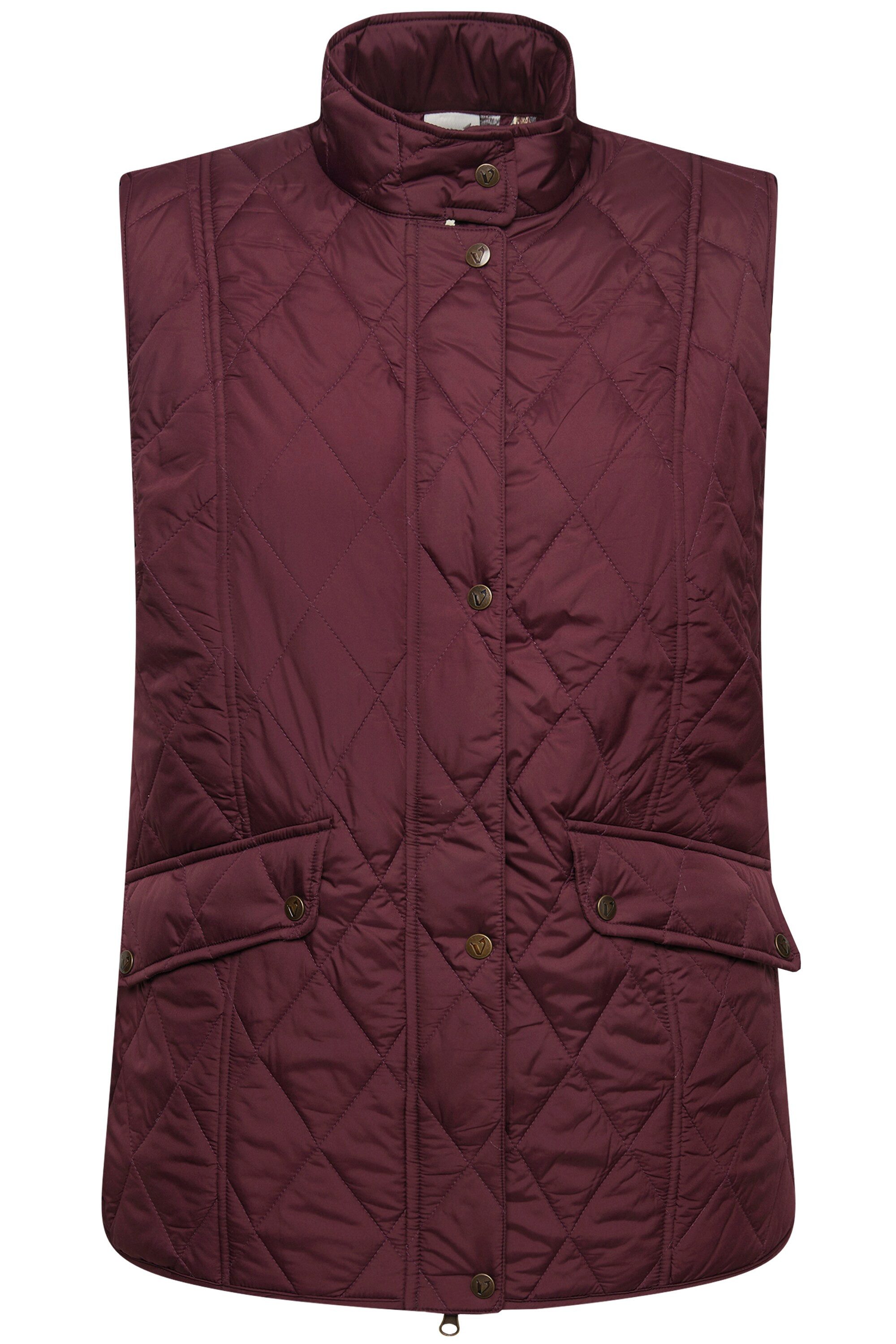 Ulla Popken Steppweste Steppweste wasserabweisend Fasanen-Futter ärmellos günstig online kaufen