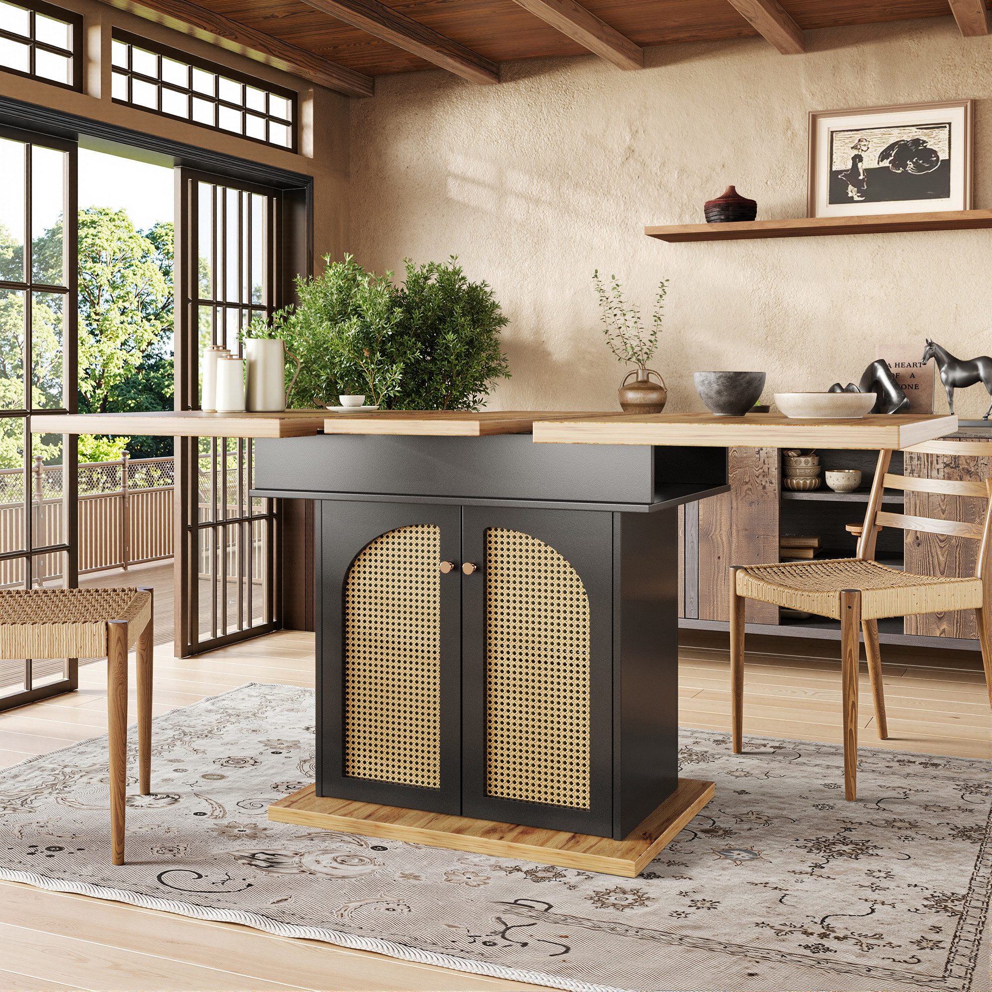 OKWISH Esstisch Verstellbarer Teleskoptisch Küchentisch (mit günstig online kaufen