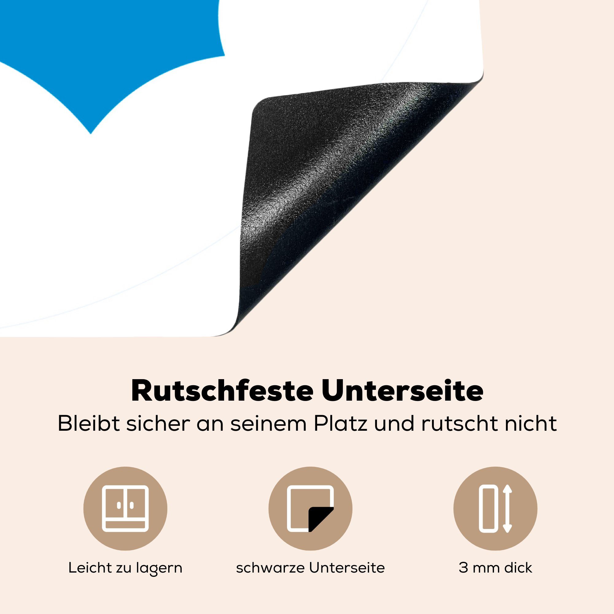 Arbeitsplatte cm, küche das für Piktogramm, MuchoWow darstellt, Vinyl, Herdblende-/Abdeckplatte Ceranfeldabdeckung, tlg), (1 Ein ein 78x78 Segelflugzeug