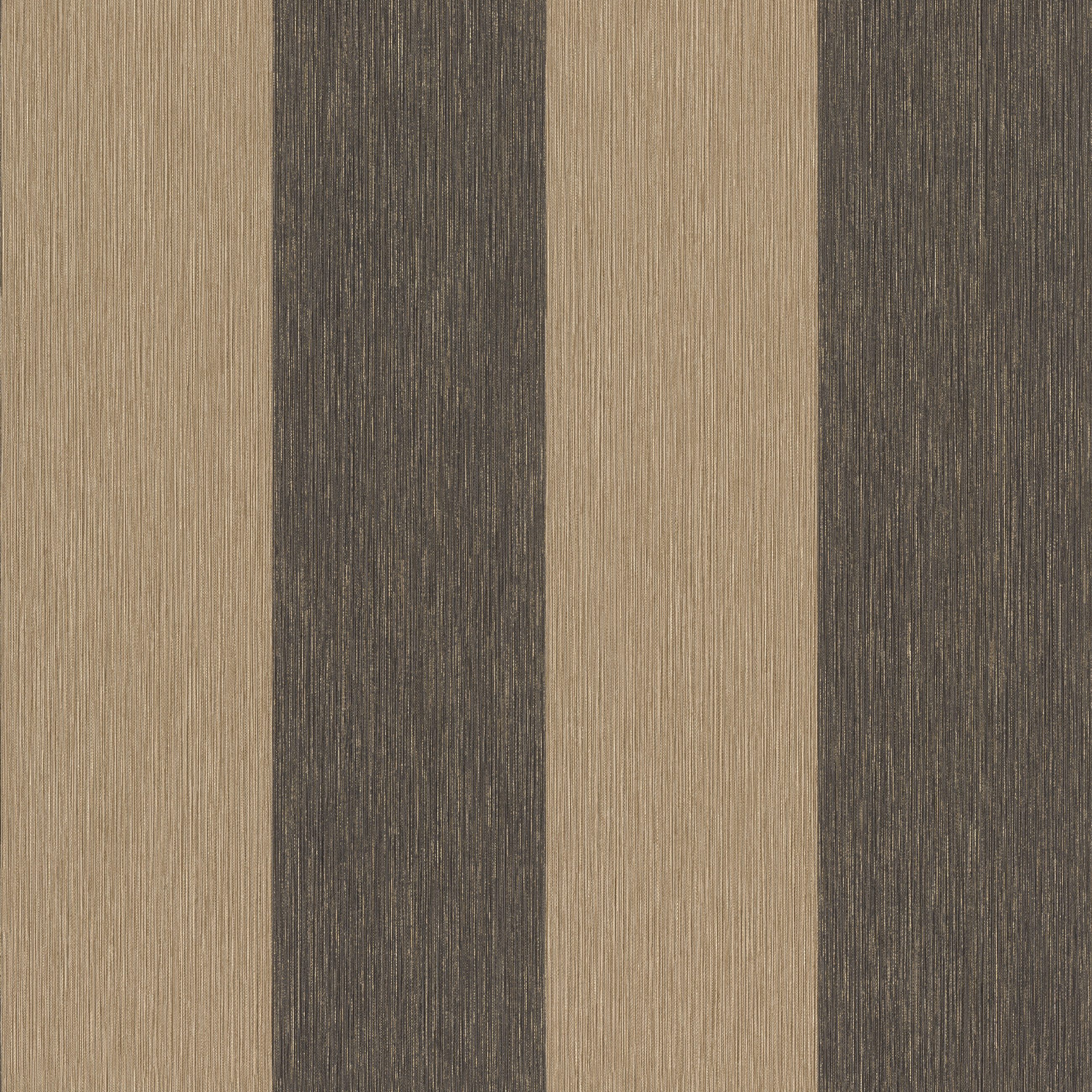 Rasch Vliestapete Blockstreifen - Vinyltapete Grau Schwarz Gold, Strukturoptik, (1 Rolle, 1 St., 10,05 m x 0,53 m), gute Lichtbeständigkeit, feucht abwischbar, restlos abziehbar