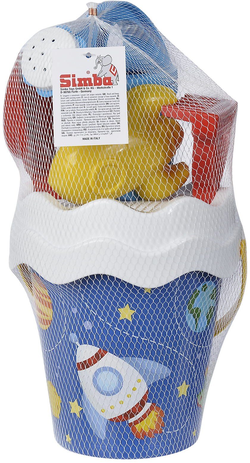 SIMBA Ведро с песком Outdoor Spielzeug Sand & Strand Ведраgarnitur Space 107114608