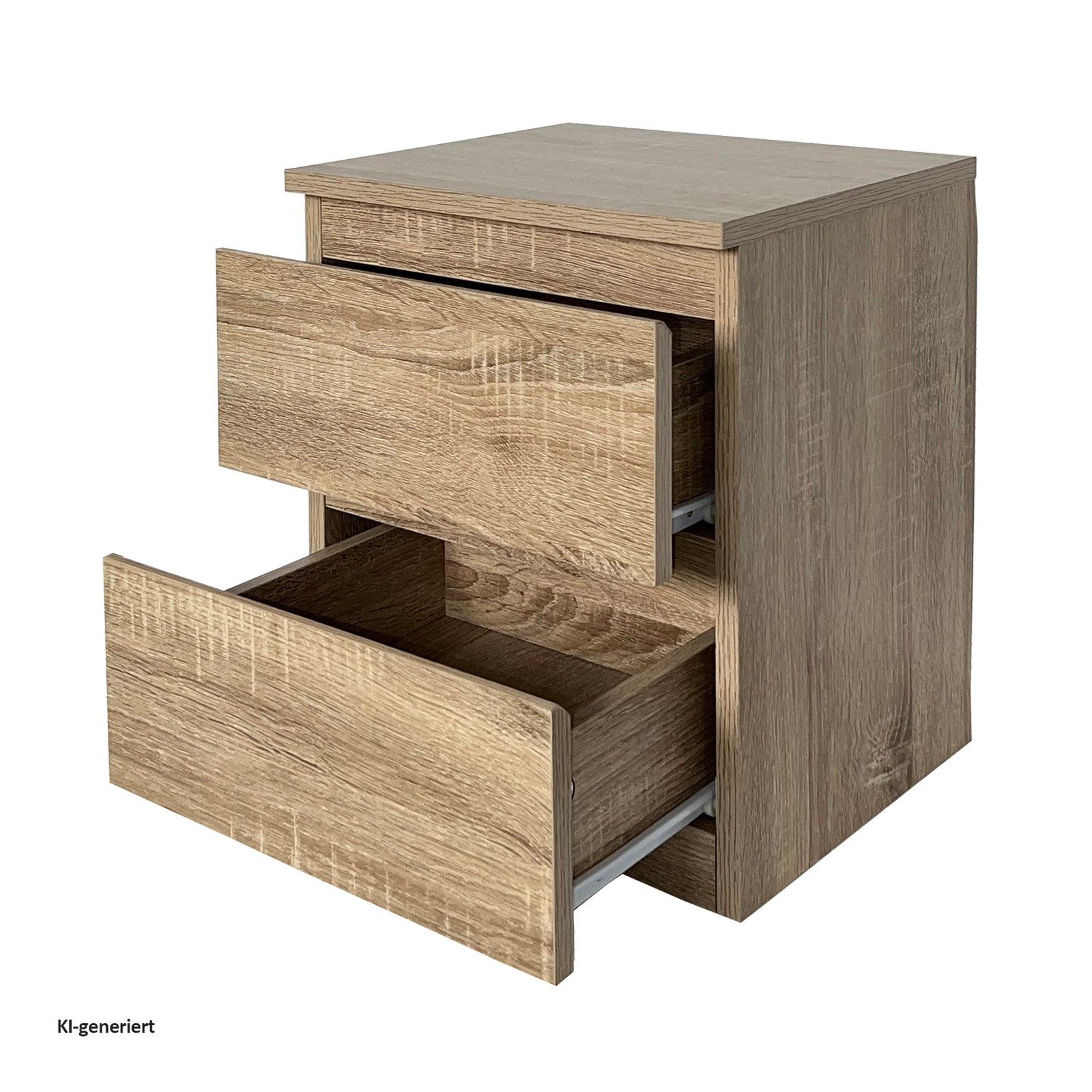 HTI-Living Nachtkommode Nachtkommode 2er Set Sonoma (Set, 2 St., 2 Nachtkommoden), Nachtschrank Nachttisch – Bild 3 von 4