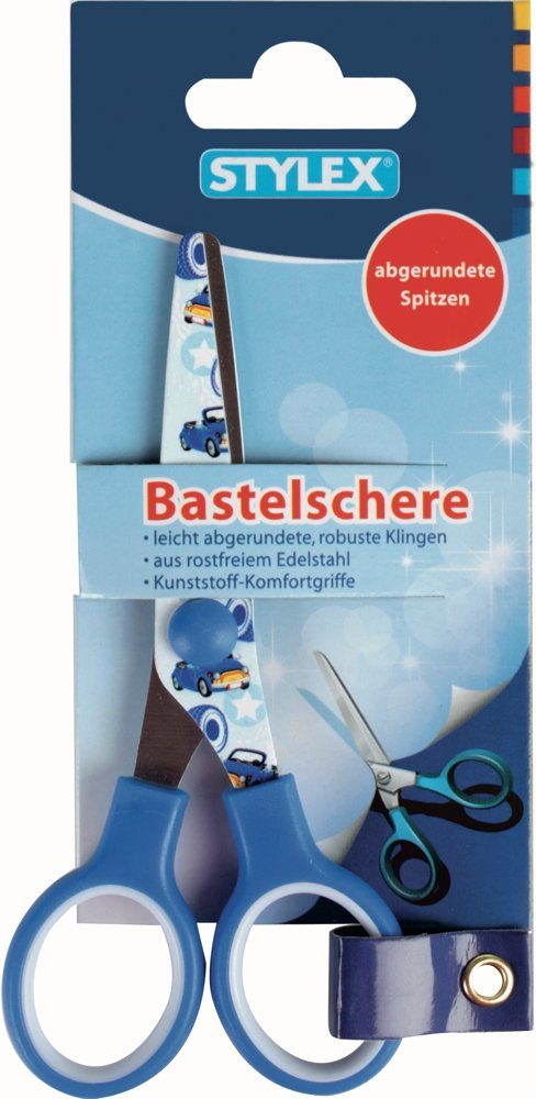 Stylex Papierscheren STYLEX Design-Bastelschere, Blau