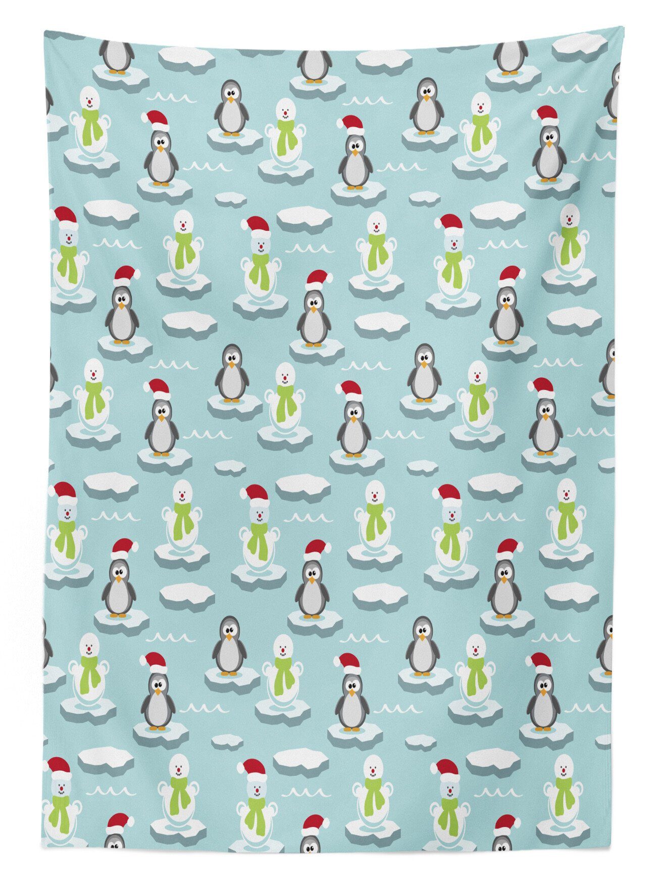 Snowman Abakuhaus Farben, Bereich Lustig Eisscholle Klare geeignet Waschbar Penguin Für Tischdecke Farbfest den Außen