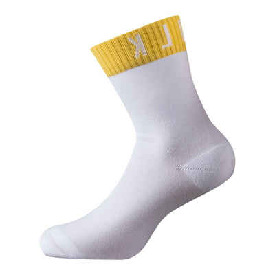 Fussvolk Socken 7313660046 FUSSVOLK Rainbow Socken weiße Strümpfe Socks Embroidery white