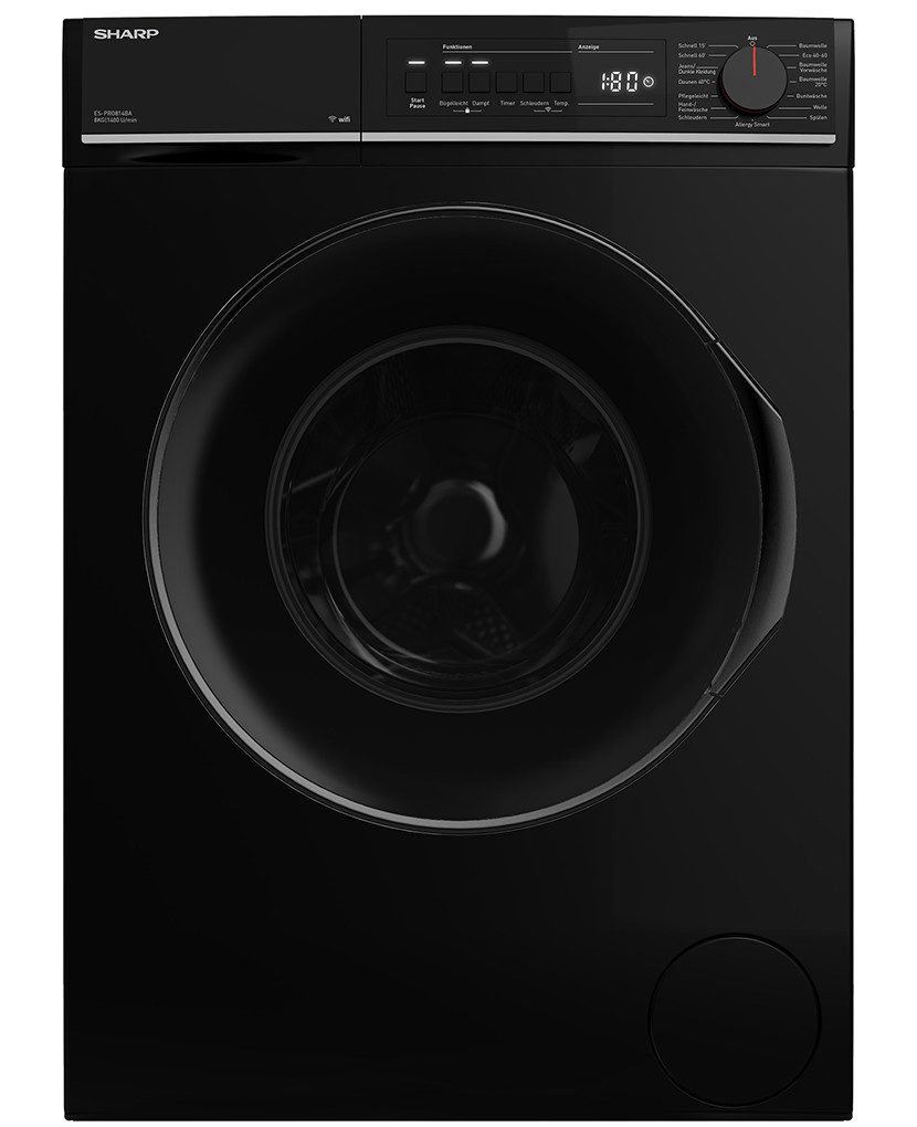 Sharp Waschmaschine ES-PRO814BA-DE, 8 kg, 1400 U/min, EcoLogic