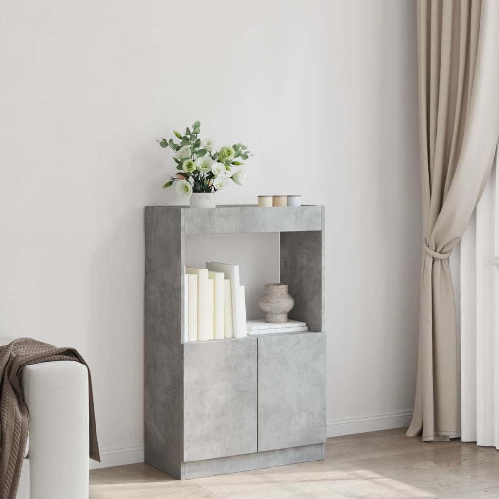 vidaXL Bücherregal Highboard Betongrau 63x33x100 cm günstig online kaufen