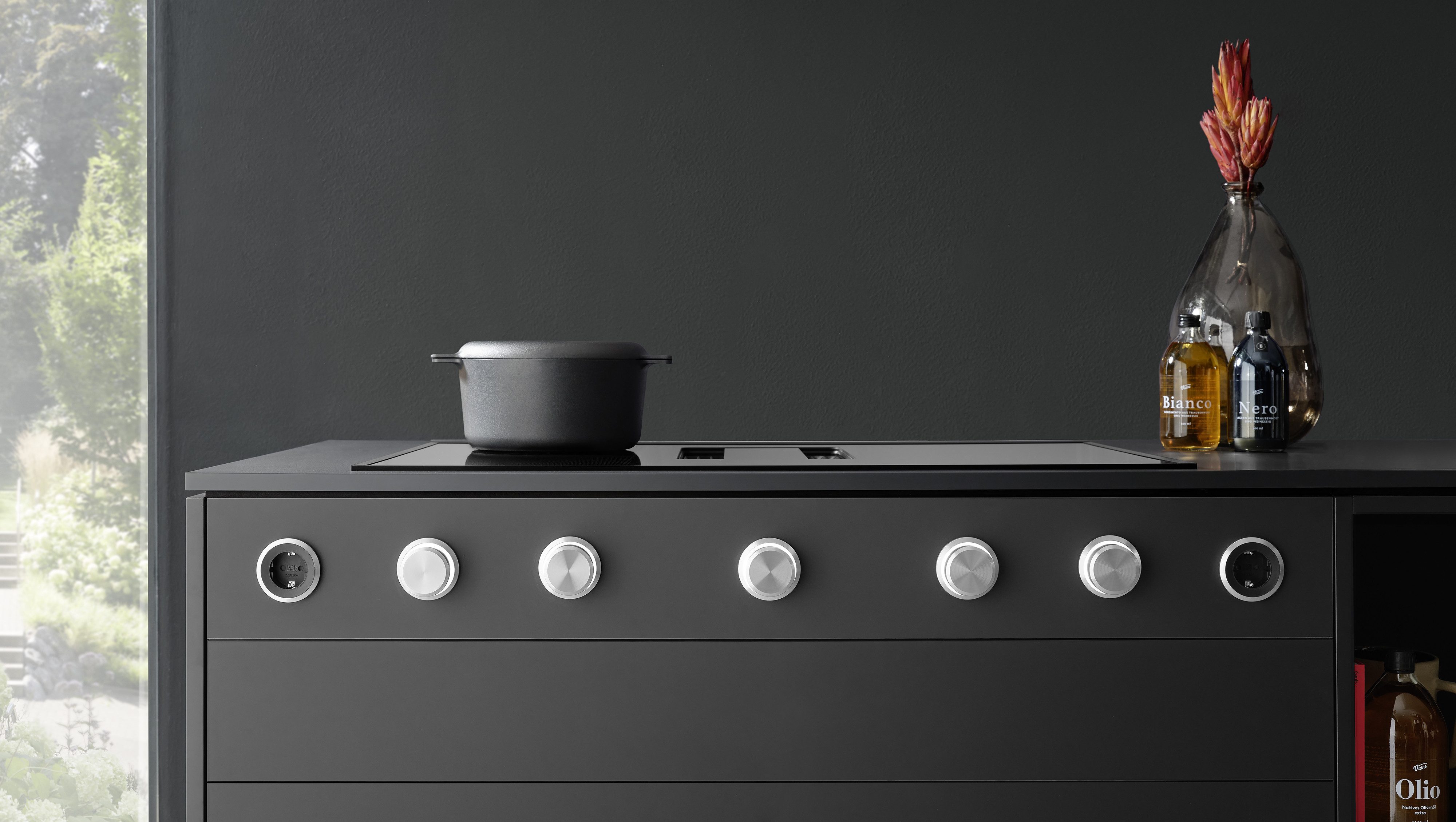 Berbel Kochfeld-Magnetknebel Kochfeldknebel BKA für Downline Edelstahloptik 1100057