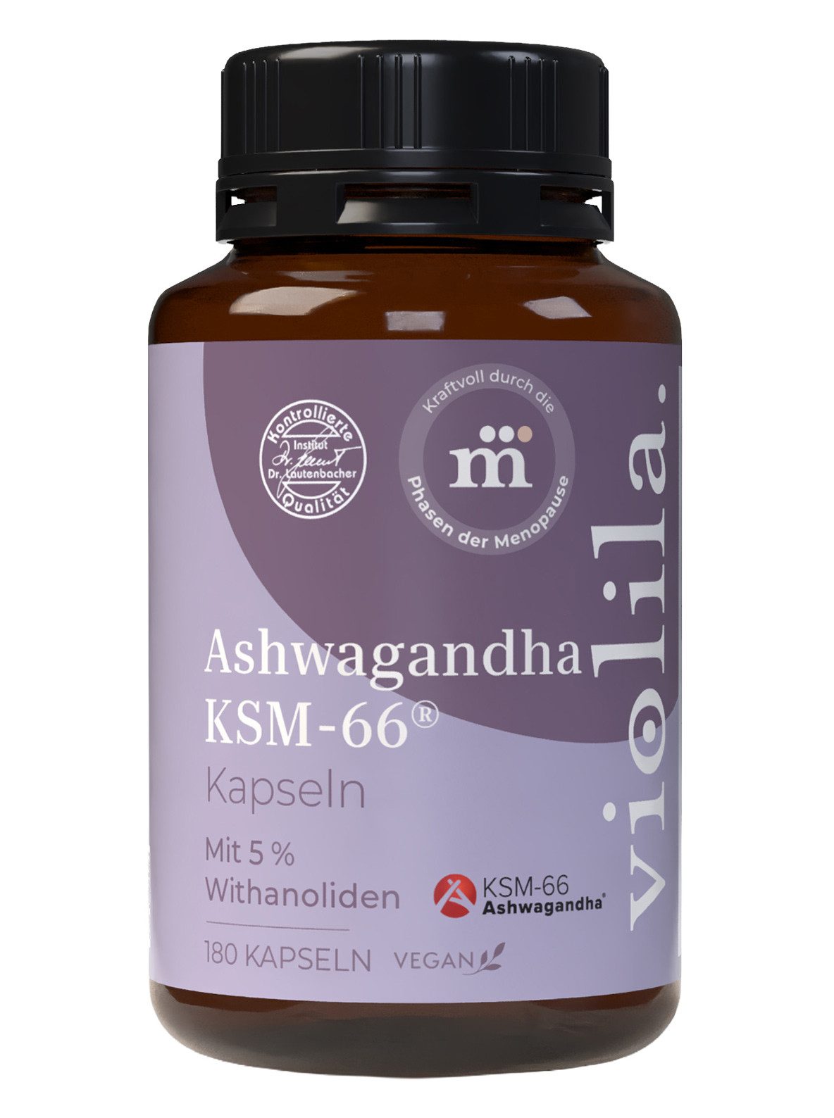 Ascopharm violila Ashwagandha KSM-66® Kapseln, 180 vegane Kapseln 1, 1 er