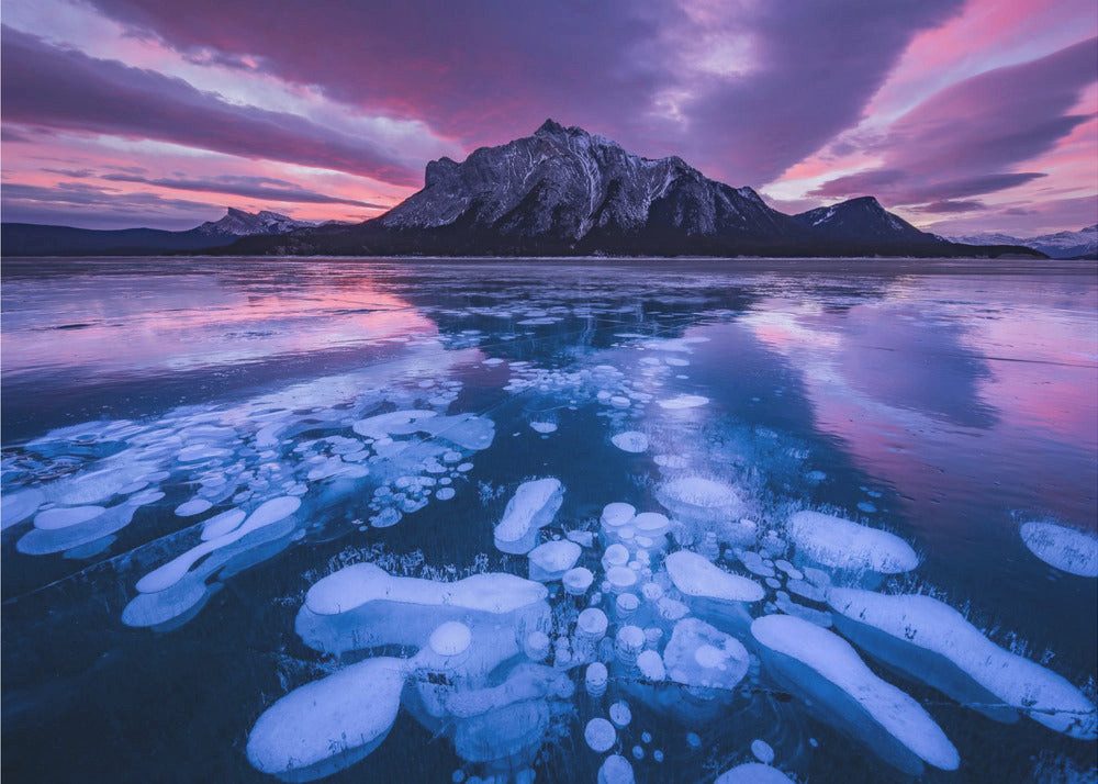 Papermoon Poster "Abraham Lake 3" von April Xie, 250 g/m² Galeriedruck, Mit oder ohne Rahmen, brillante UV-beständige Farben, Made in Germany