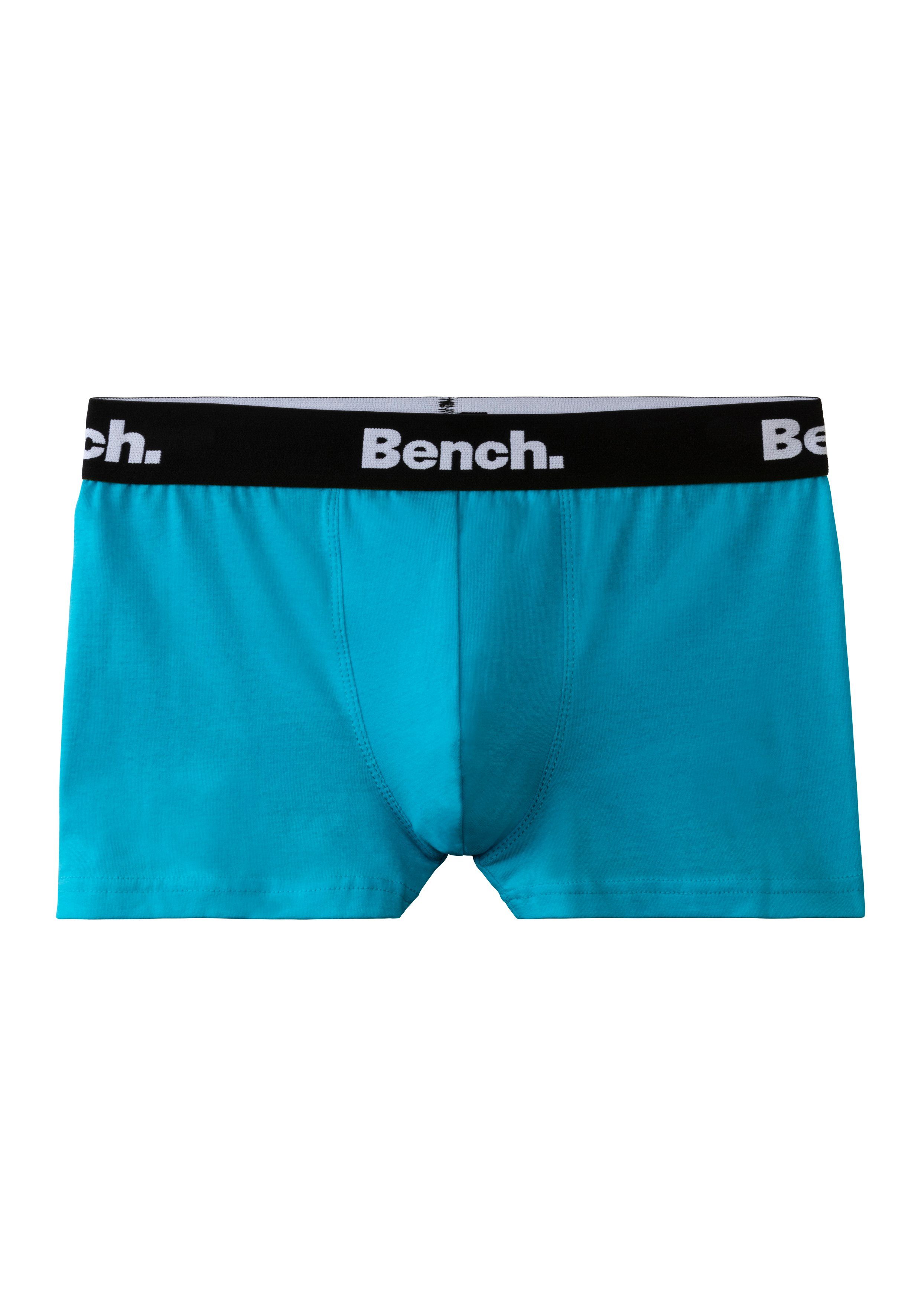 Packung Bench. grün / (Packung, uni gemustert 3-St) Boxer einer blau gemustert und / in