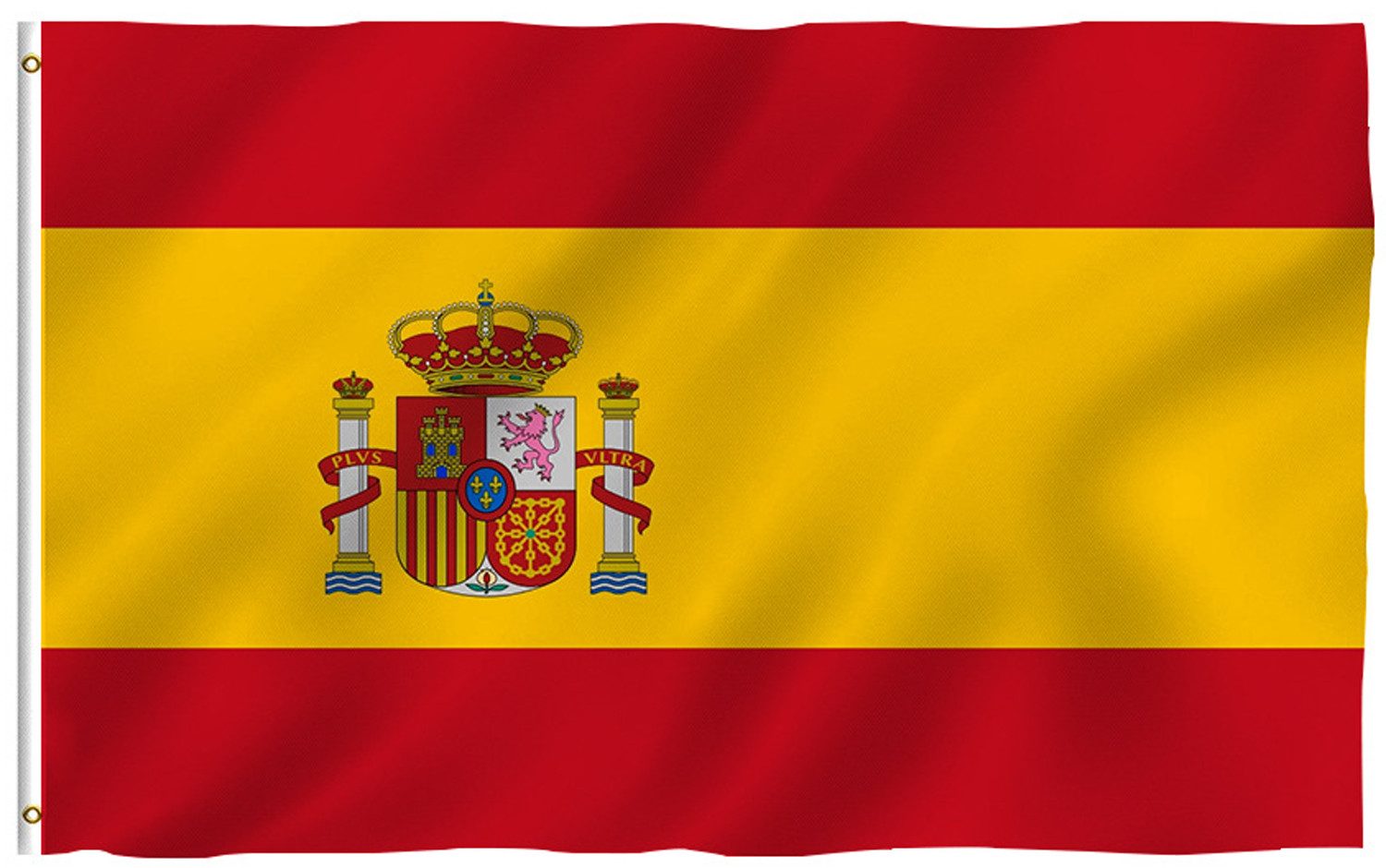 Lobwerk Flagge Spanien Spain Flagge mit Ösen Fahne150x90 Metalösen Wetterfest Fahnenm