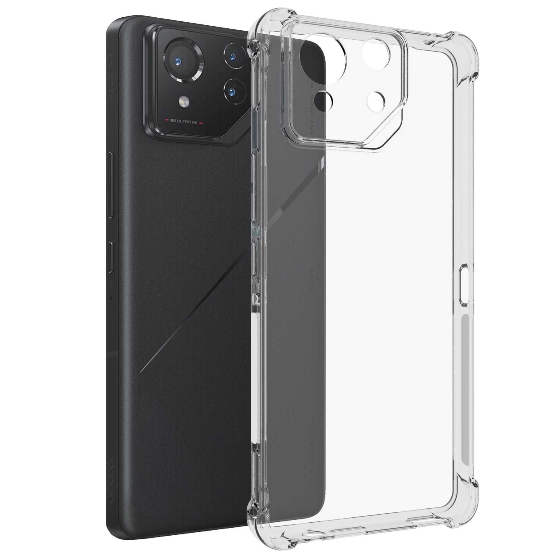 mtb more energy Smartphone-Hülle Clear Armor Case für Asus ROG Phone 8, Transparente TPU Schutzhülle Case Backcover mit Anti-Shock Verstärkung