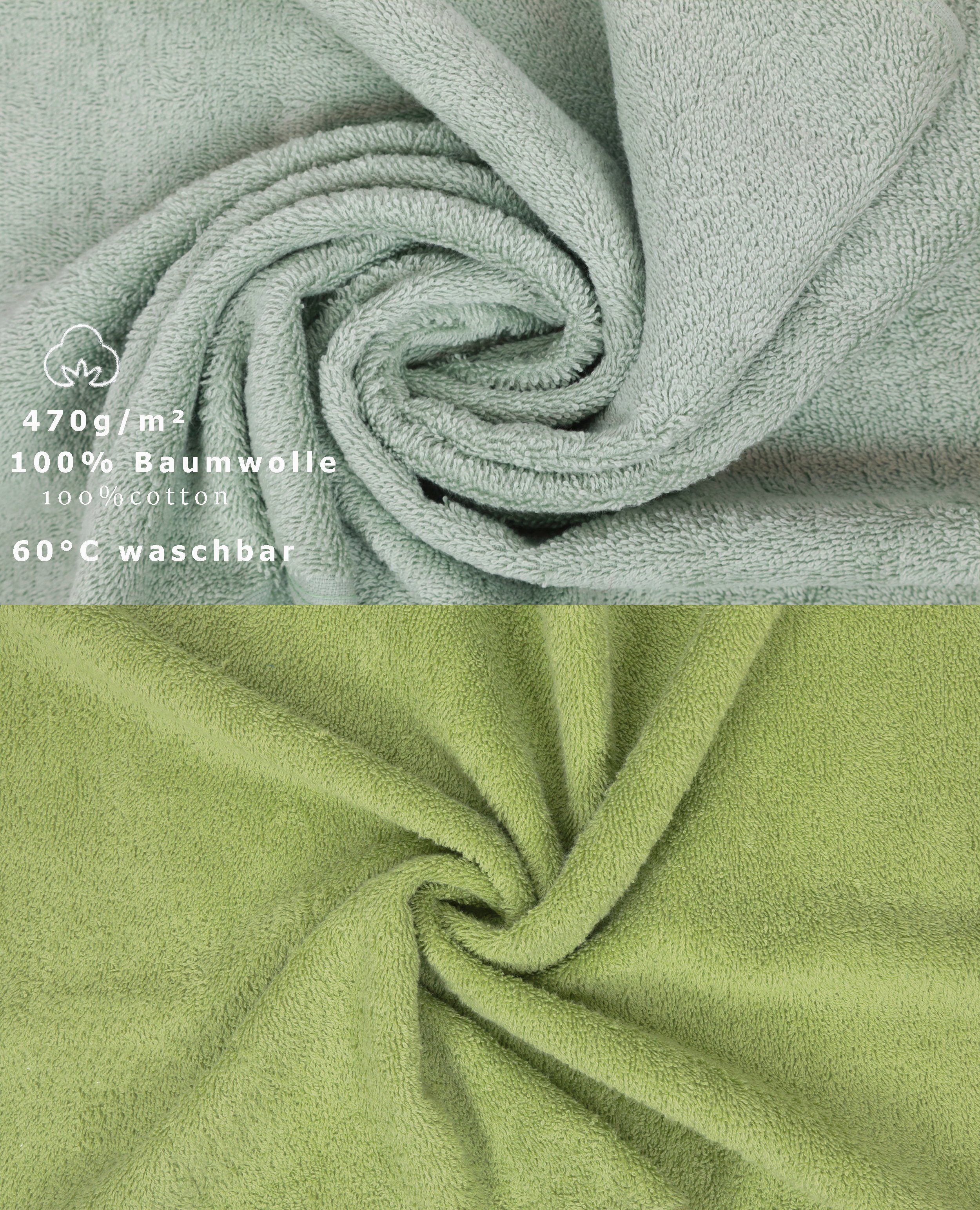 100% 12-TLG. Handtuch heugrün/avocadogrün, Set (12-tlg) Farbe Premium Handtuch Betz Set Baumwolle,