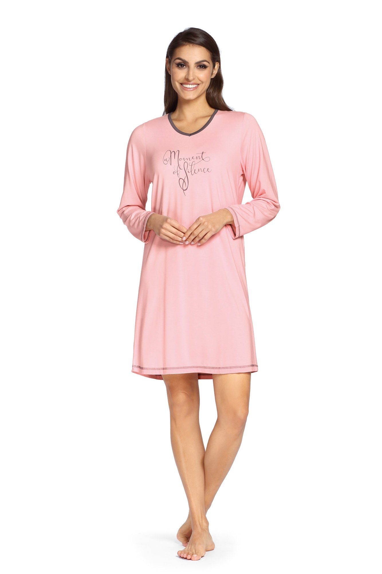 comtessa Nachthemd (Set, 1-tlg., Set) Damen Sleepshirt 95cm, Nachthemd Single Jersey