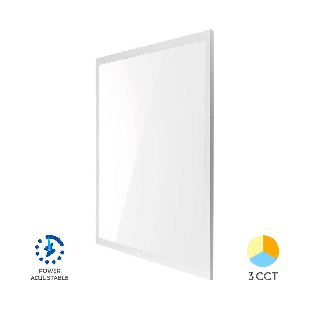 Braytron LED Deckenleuchte Panel Deckenleuchte Rasterleuchte 62x62 cm schaltbar 28-40W 3CCT Büro, LED fest integriert, Neutralweiß, Kaltweiß, Warmweiß, 3CCT Schaltbar, Leistung Schaltbar, Slim, Energieeffizient