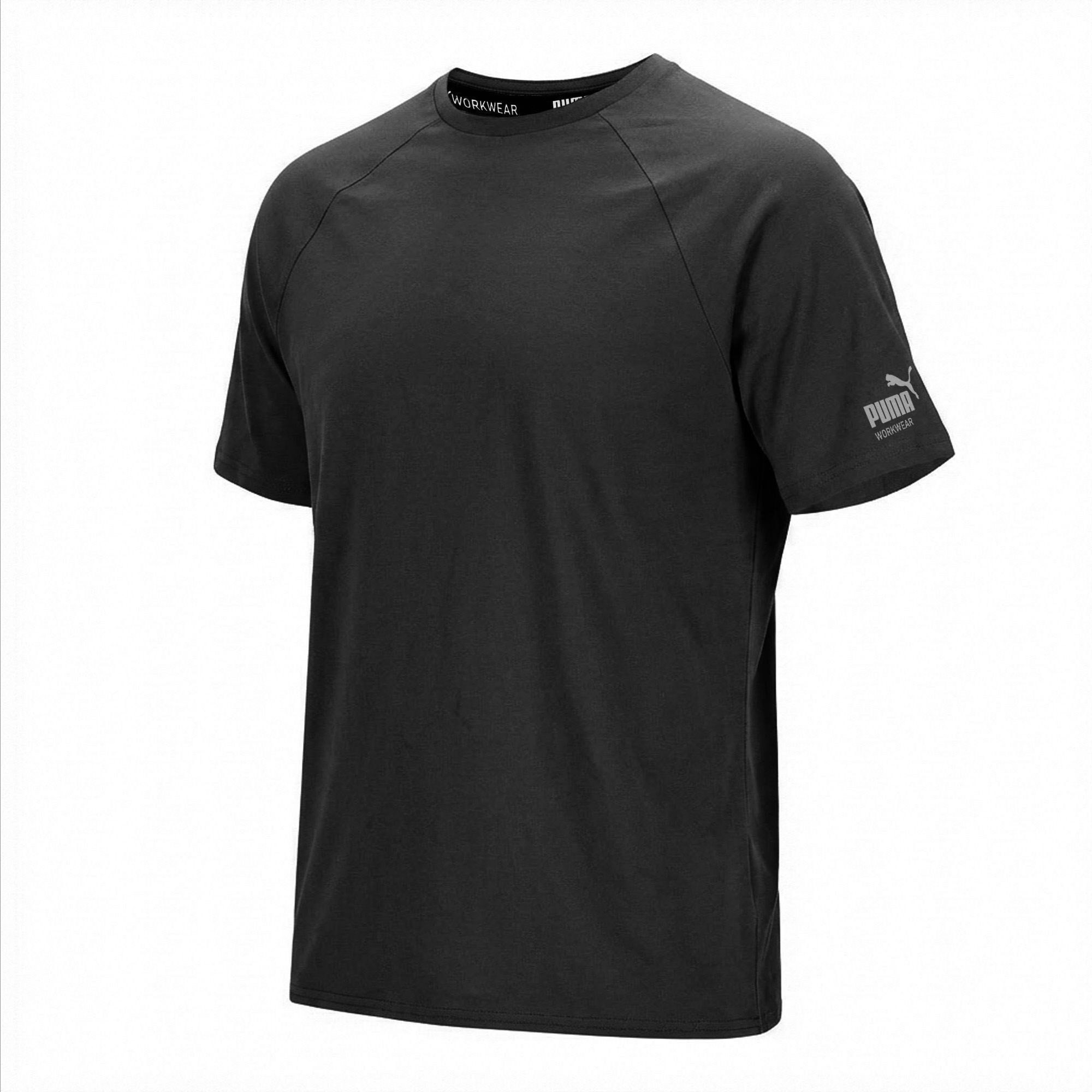 PUMA Workwear T-Shirt Herren Shirt aus 100% Baumwolle - Robustes und Atmungsaktives Gewebe Bequeme Passform - Rundhals - Für Handwerk Logistik und Werkstatt