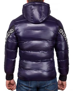 Cipo & Baxx Steppjacke Herren Kapuzen Jacke BA-CM161 (1-St) mit cooler Aufschrift