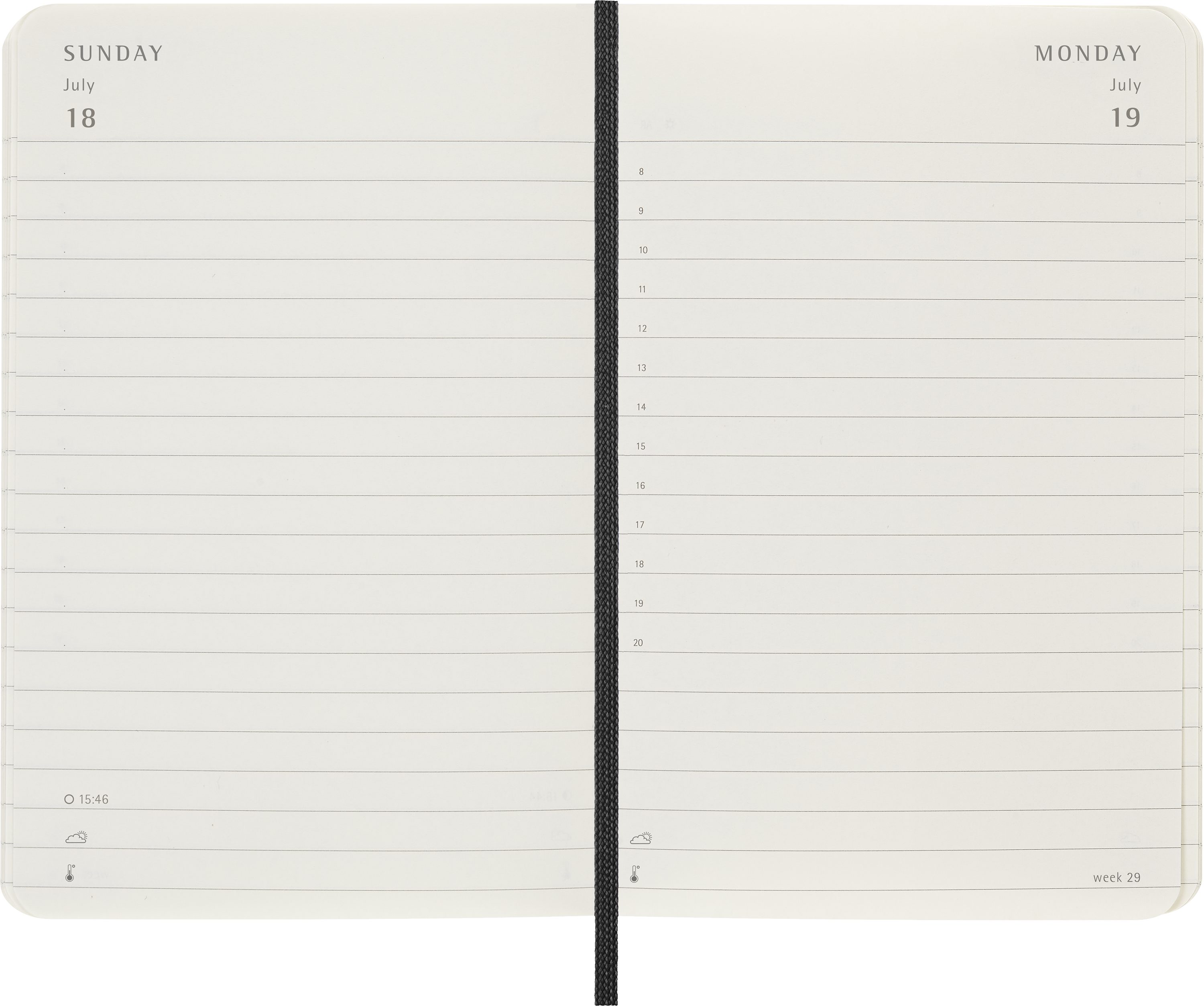 MOLESKINE Buchkalender, MOLESKINE 12 MONATE TAGES NOTIZKALENDER 2027 - SOFTCOVER - P/A6 -BLACK