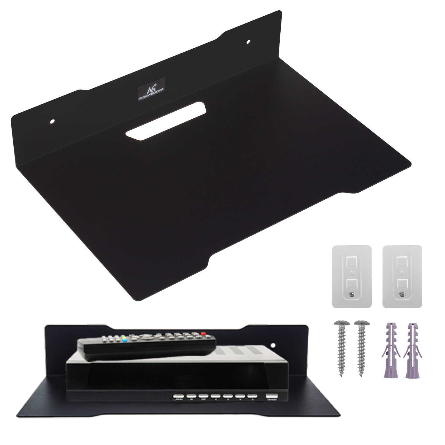 Maclean Wandregalhalter MC-122 TV-Wandregal für Tuner-Decoder, günstig online kaufen