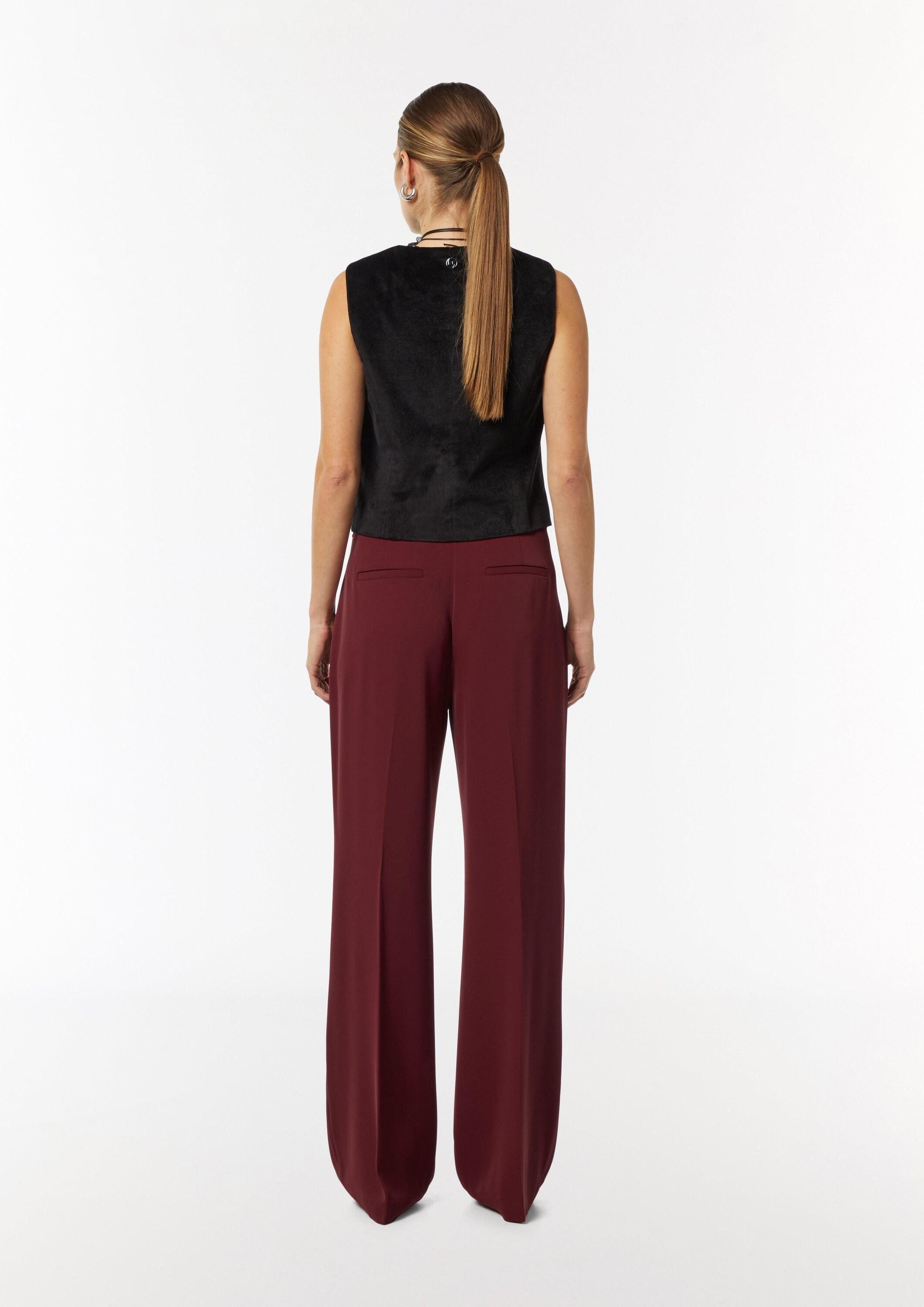 comma Chinos Hose Wide-Leg-Hose mit Bindegürtel