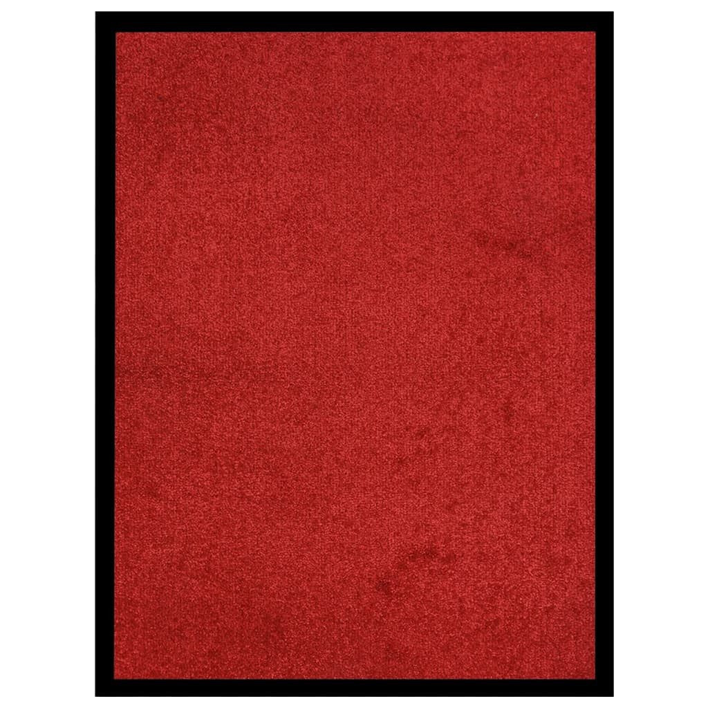 vidaXL Fußmatte 60 x 80 cm Fußmatte Rot 60x80 cm Abtreter, Rechteck, Höhe: 0 mm