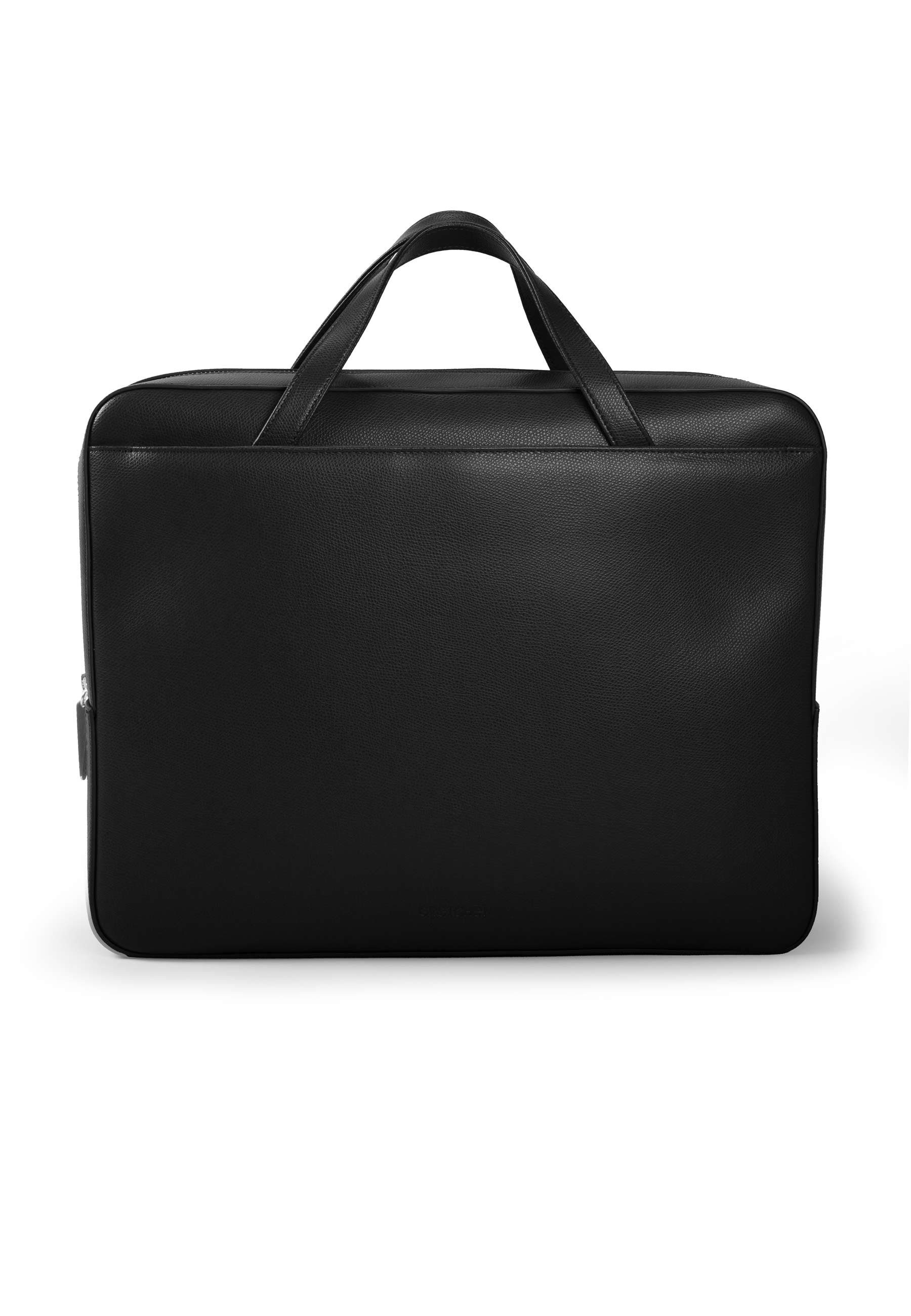 schwarz Laptoptasche aus Bag, Crocus italienischem GRETCHEN Laptop Rindsleder