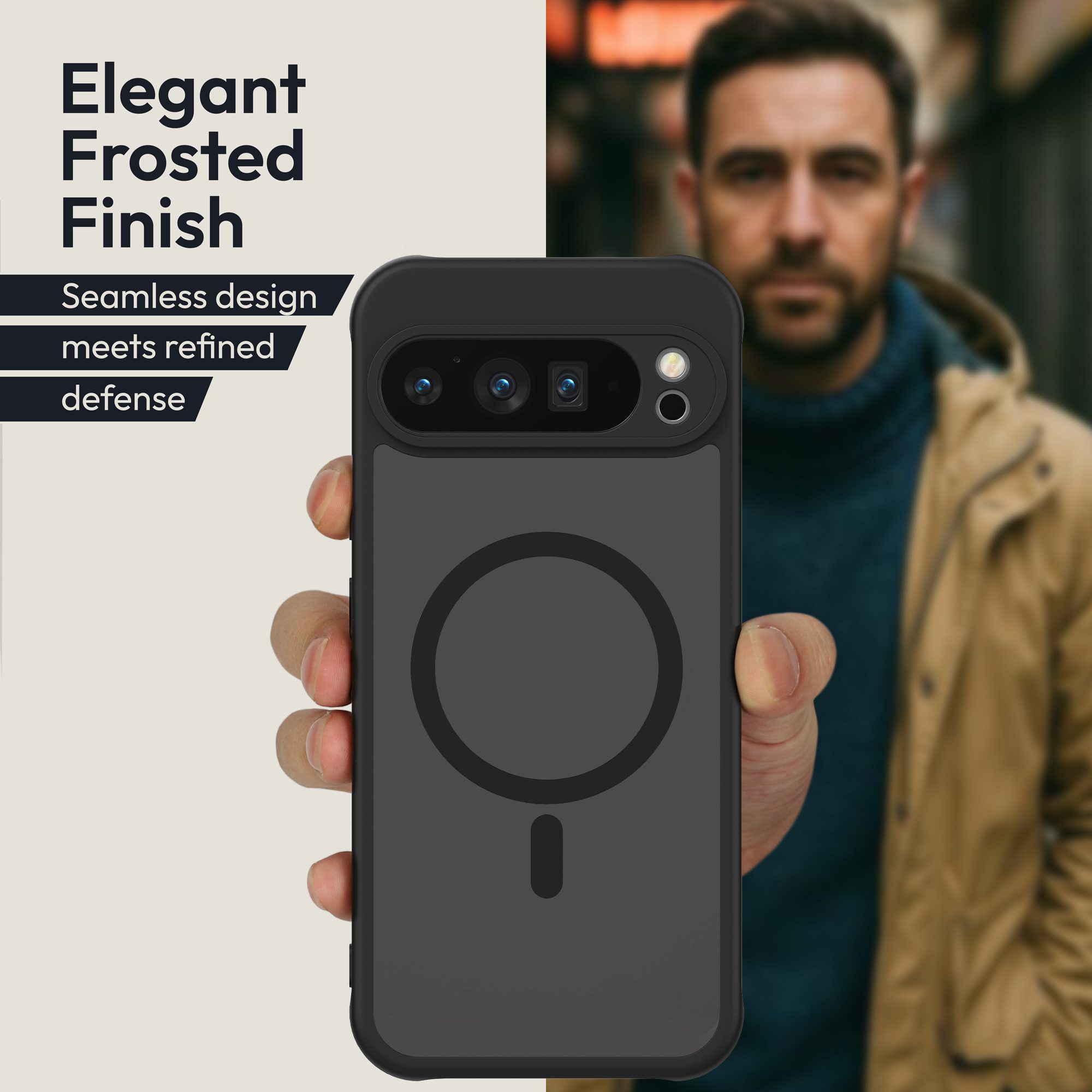 Oakshield Smartphone-Hülle Hülle für Google Pixel 9 Pro XL Handyhülle transparent, Schutzhülle stoßfest mit Kameraschutz - Case