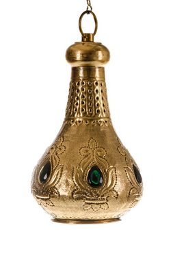 Marrakesch Orient & Mediterran Interior Deckenleuchte Orientalische Messing Lampe Pendelleuchte Akif 30cm, ohne Leuchtmittel, Handarbeit
