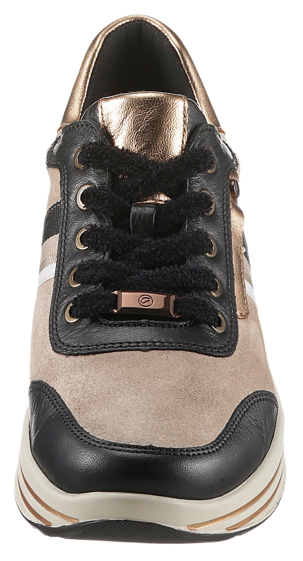 SAPPORO Ara mit H-Weite Sneaker Metallic-Besatz,