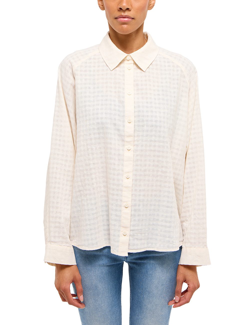 MUSTANG Langarmbluse Damen Style Bellflower