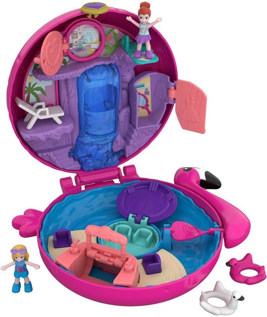 Image of Mattel® Spielwelt »Polly Pocket, Pocket World Flamingo-Schwimmring Schatulle«, Sammelfigur