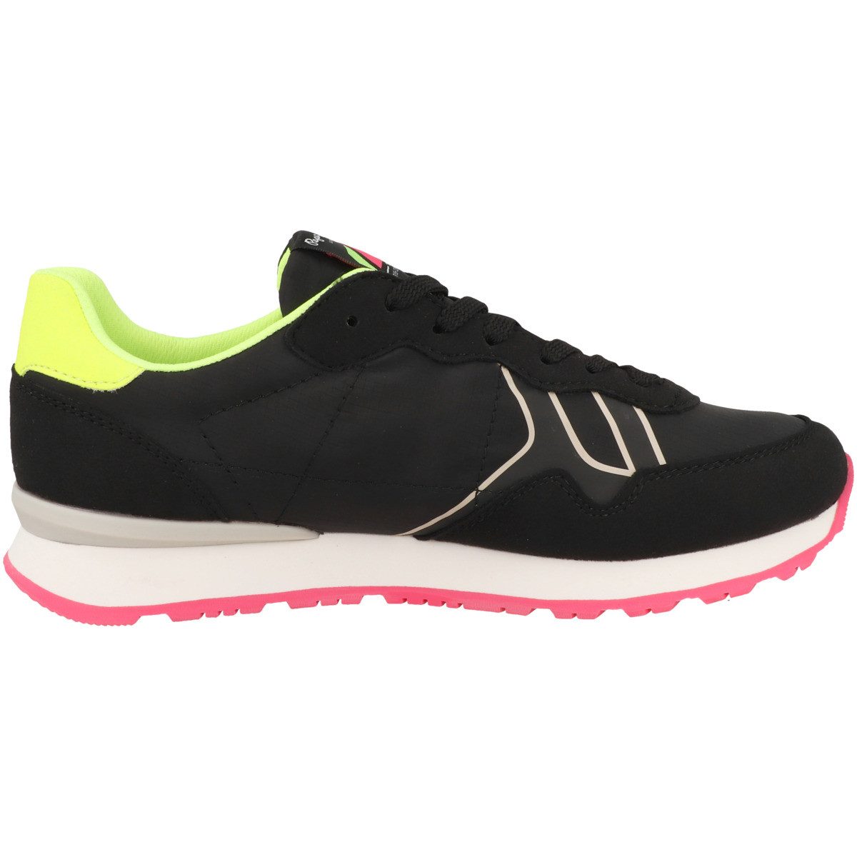 Pepe Jeans Brit Neon Damen Sneaker Turnschuhe, Sportschuhe, Freizeitschuhe, Halbschuhe, Schnürschuhe
