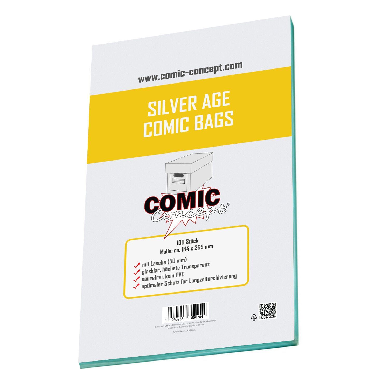 Sammelkarte Comic Concept Comic Bags Silver Age Size (100 ct)