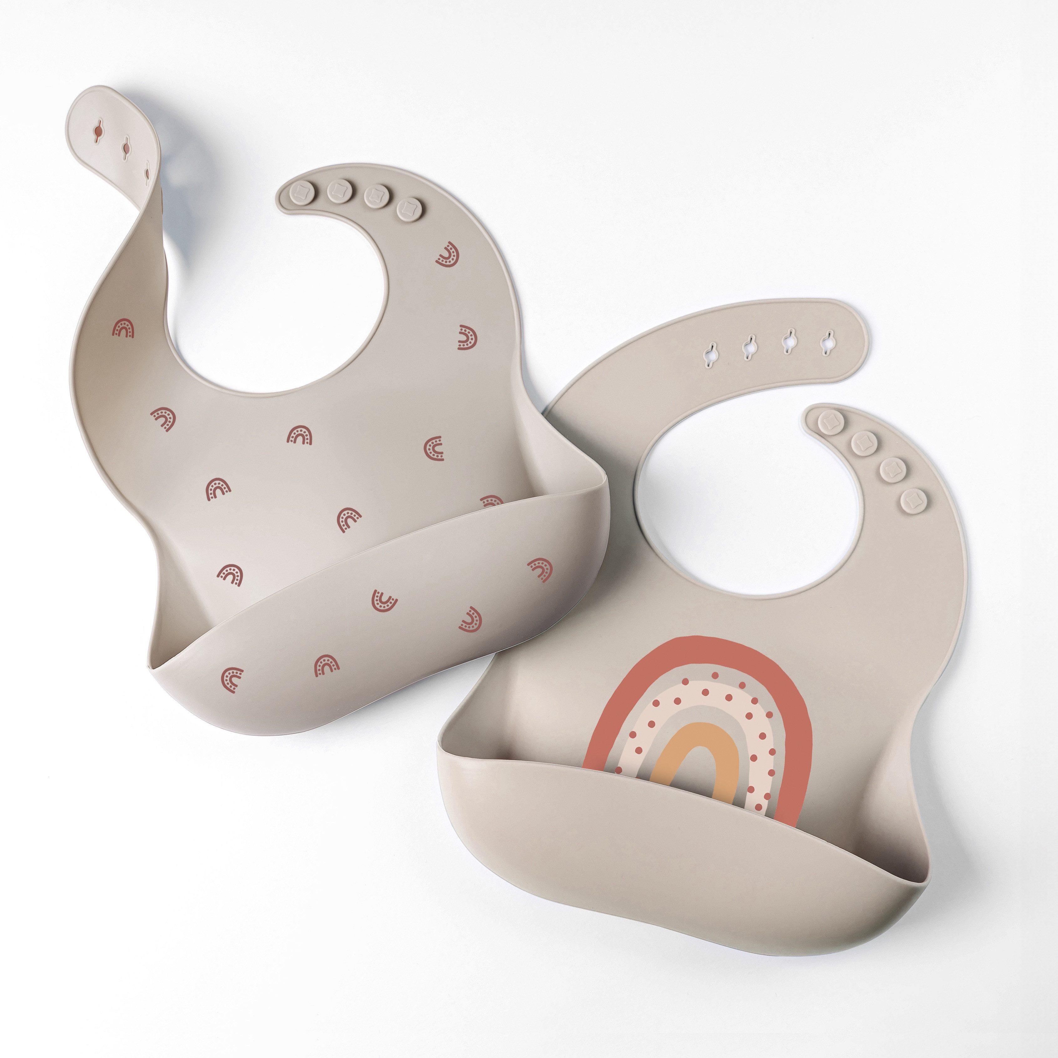 Artee Слюнявчики 2 Stück Set Doppelpack aus Silikon mit Auffangtasche Слюнявчики