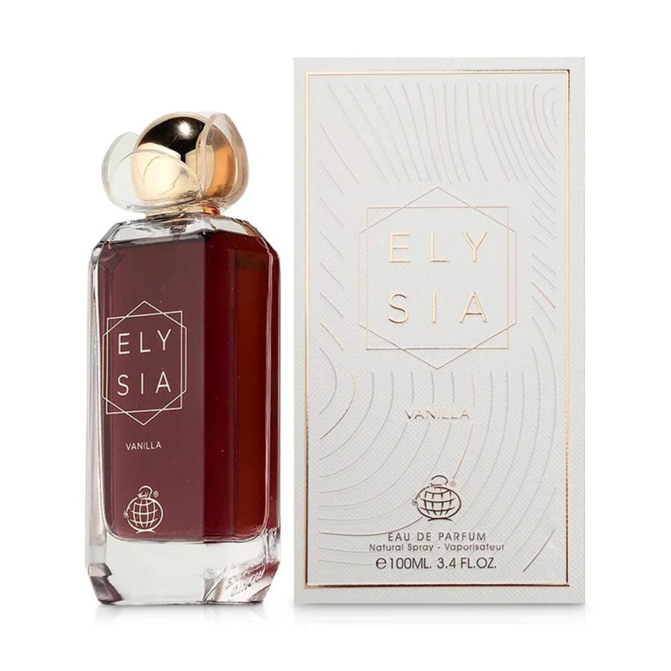 Fragrance World Eau de Parfum Elysia Vanilla - 100 ml, Süßer Vanilleduft mit Amber & Tonkabohne