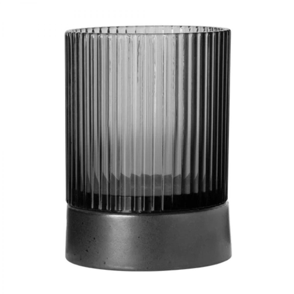 ASA SELECTION Windlicht Asa Windlicht mit Porzellanfuß Juna Grey (7x9,6cm)