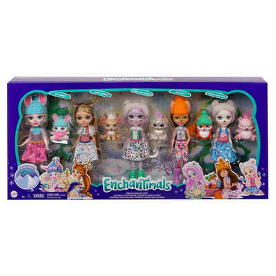 Mattel® Anziehpuppe »Mattel GXB20 - Enchantimals - Snow Valley - Puppen mit Tierfreunde, 5er-Pack«