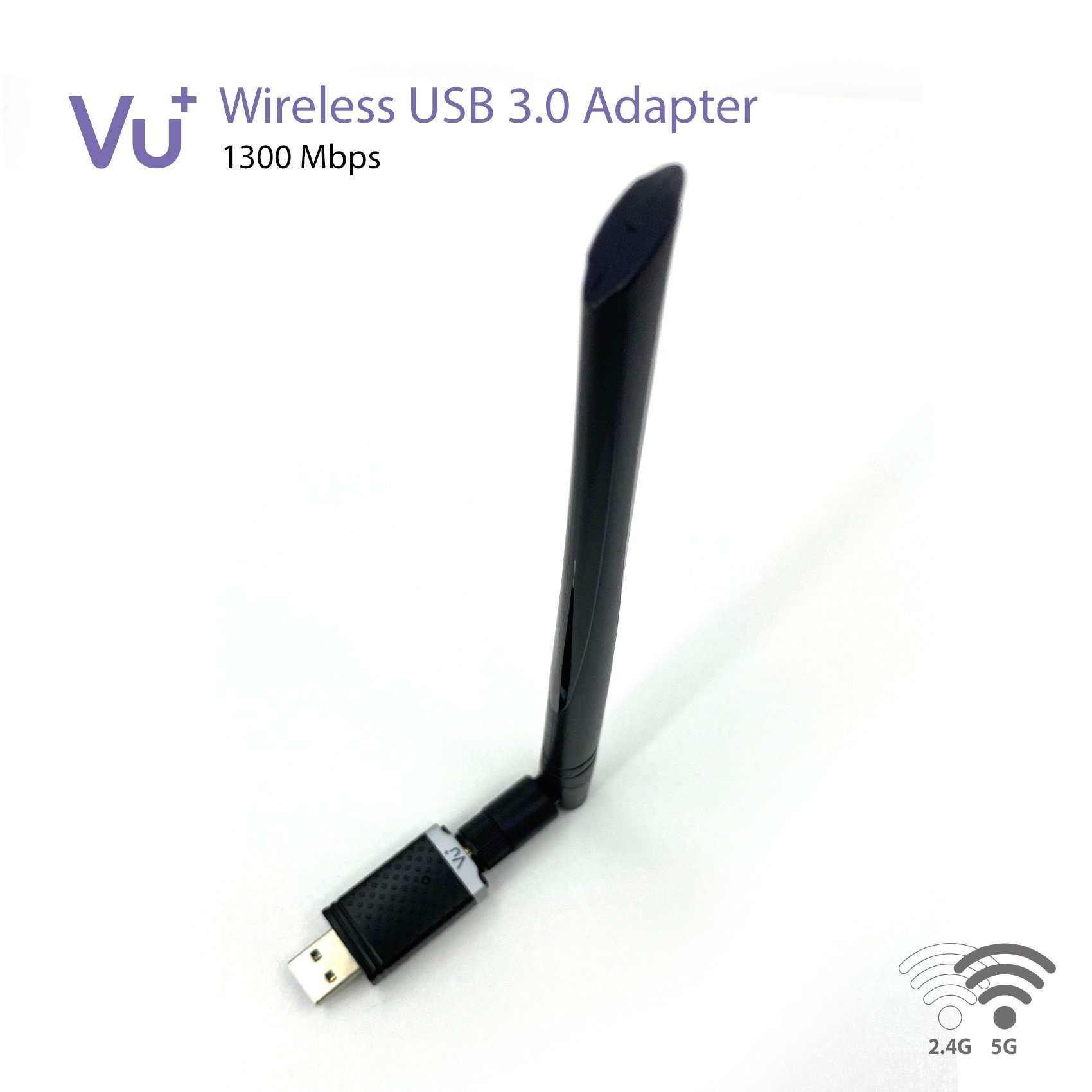 VU+ Dual Band Wireless USB 3.0 Adapter 1300 Mbps inkl. 6 dBI Antenne SAT-Receiver