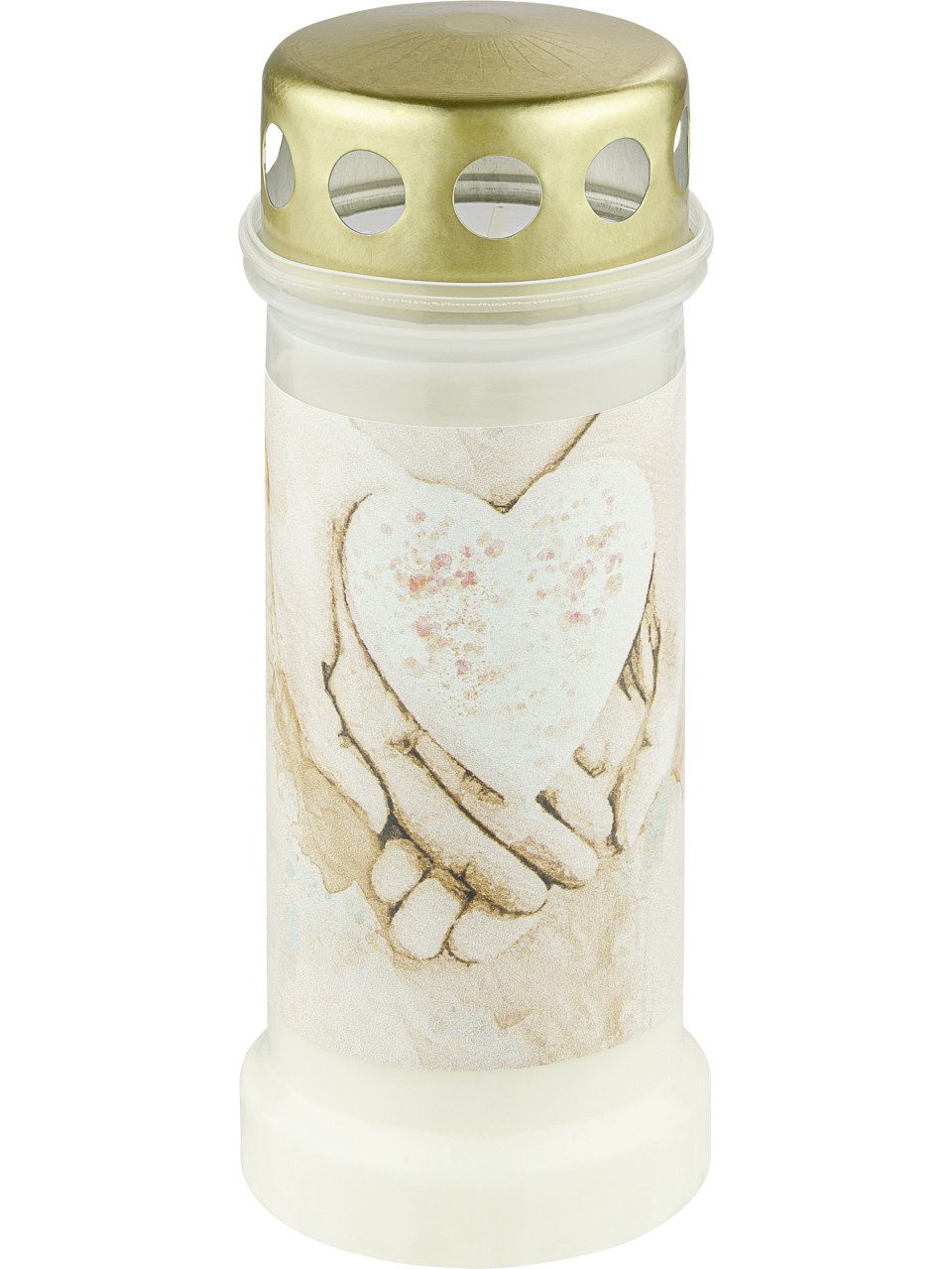 Bolsius Grabkerze Bolsius Grablicht Nr. 6 Hände weiß mit Deckel günstig online kaufen