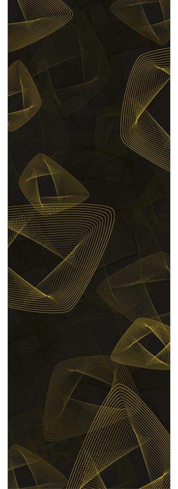Panel 2,80m Paper Grafisch Glow (1 St), Schwarz Dark, Tapete Golden 1,00m Fototapete x Grafik Architects Fototapete Gold