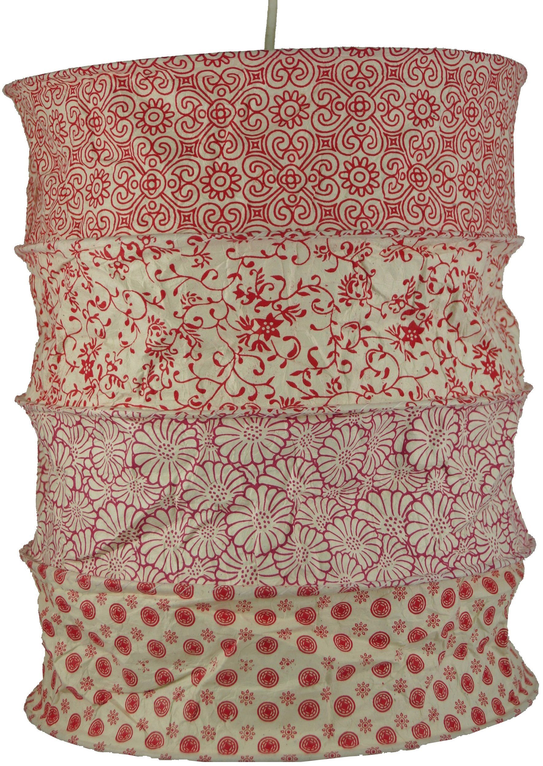 Guru-Shop Lampenschirm Runde Papier Hängelampe, Lokta..