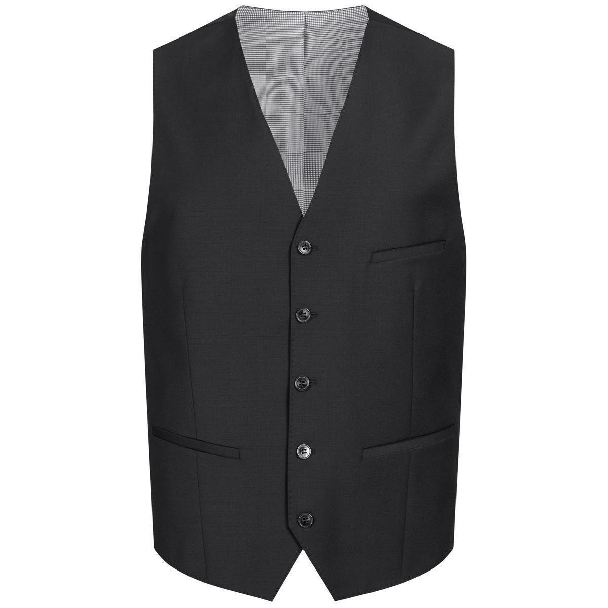Anzugweste HECHTER PARIS Corporate Weste Herren Tailored Modern Fit Schwarz