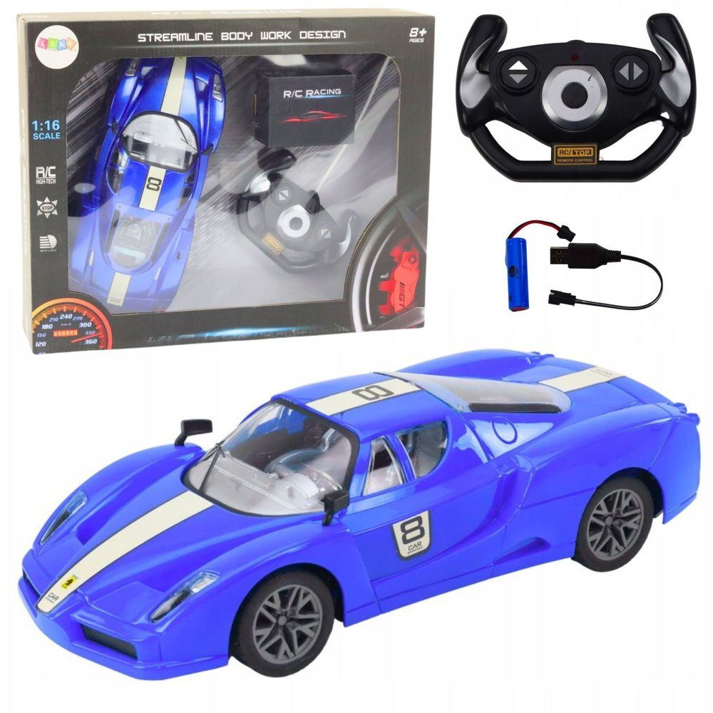 Wisam RC-Auto Ferngesteuerter Sportwagen 1:16 R/C Blau