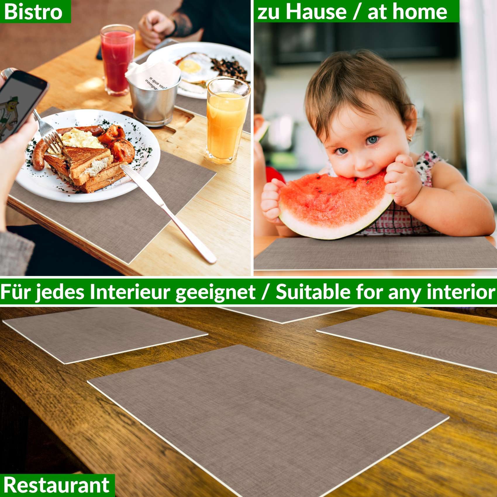 ANRO Platzset DEIN Platzdeckchen Servierdeckchen Soft günstig online kaufen