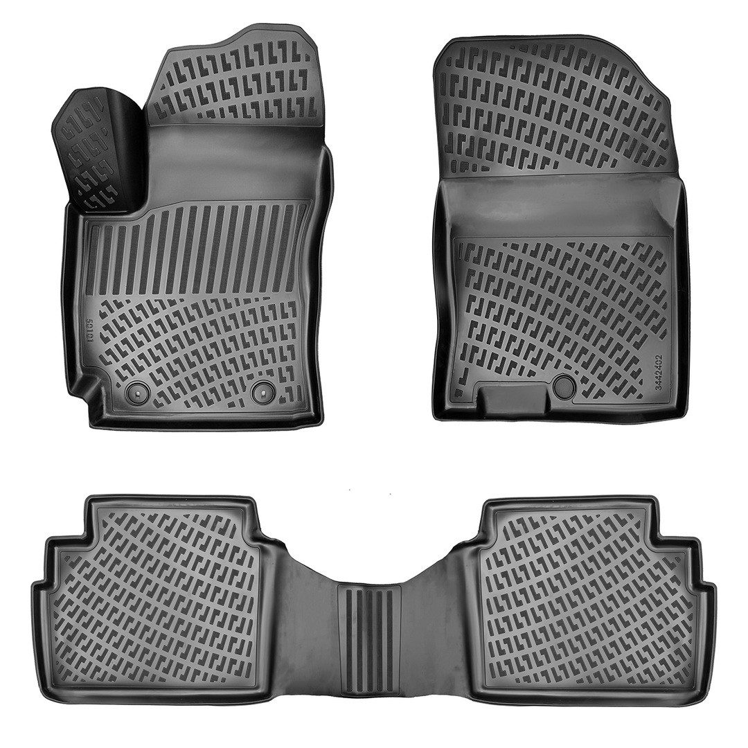 Auto-Fußmatte 3D Fußmatten Set Hyundai Kona ab 2023 (Kein Elektro/Hybridmodell)