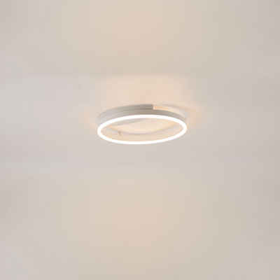 s.luce Deckenleuchte LED Ring Wandlampe & Deckenleuchte Dimmbar modern rund Weiß, Warmweiß