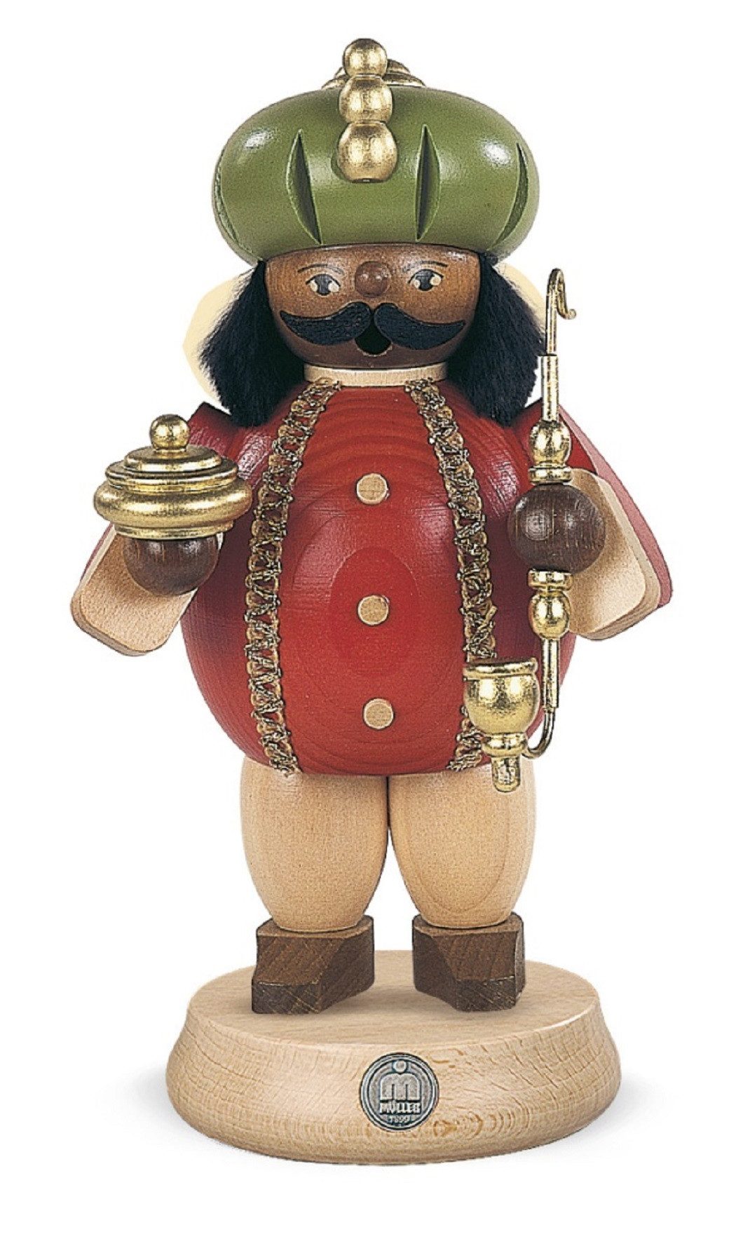 Müller Kleinkunst GmbH Seiffen Schwibbogen Müller Räuchermann Balthasar, Handarbeit aus dem Erzgebirge