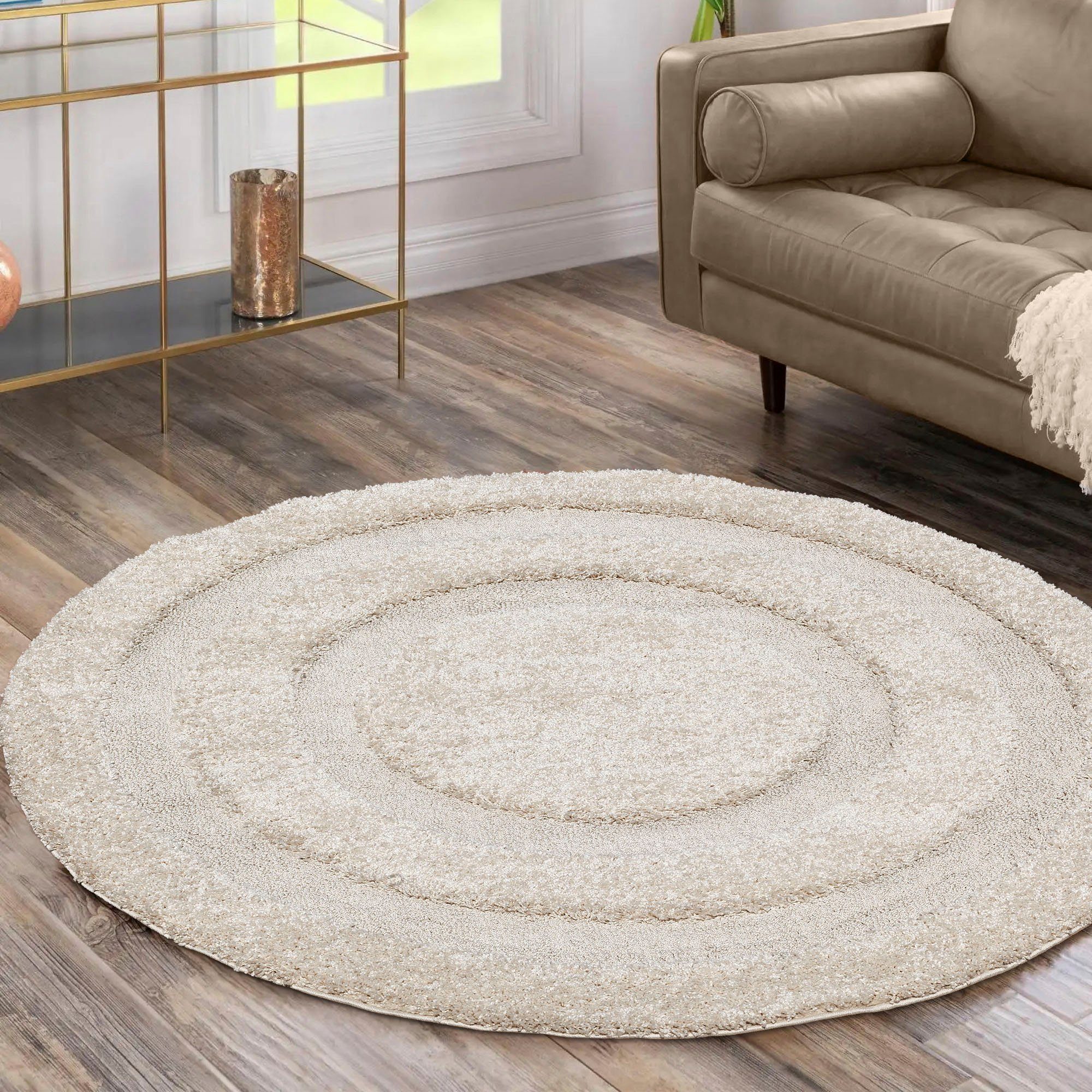 Sanat Hochflor-Teppich Luxus 3500, rund, Höhe: günstig online kaufen