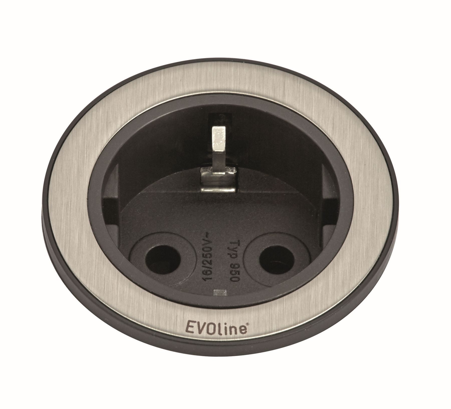 Schulte Elektrotechnik Einbausteckdose Küche, Polster, Schrank, Küchensteckdose Evoline One Einbau-Tischsteckdose